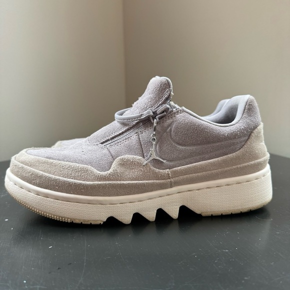 Nike‎ Jordan 1 Jester XX Lug Sole Jumpman Zipper Atmosphere Gray Suede Sneakers - Picture 2 of 14